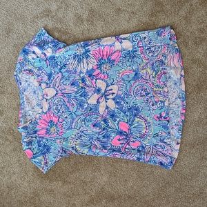 Lilly Pulitzer Etta Scoop Neck Top in Multi Pop Up Got Your Back
